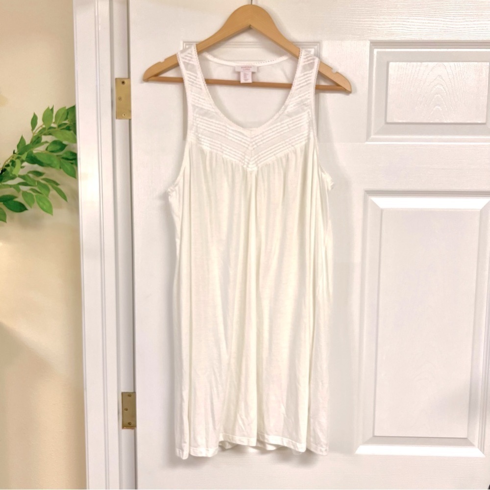 MARINA LUNA white shirt dress boho lounge women’s size Luxury